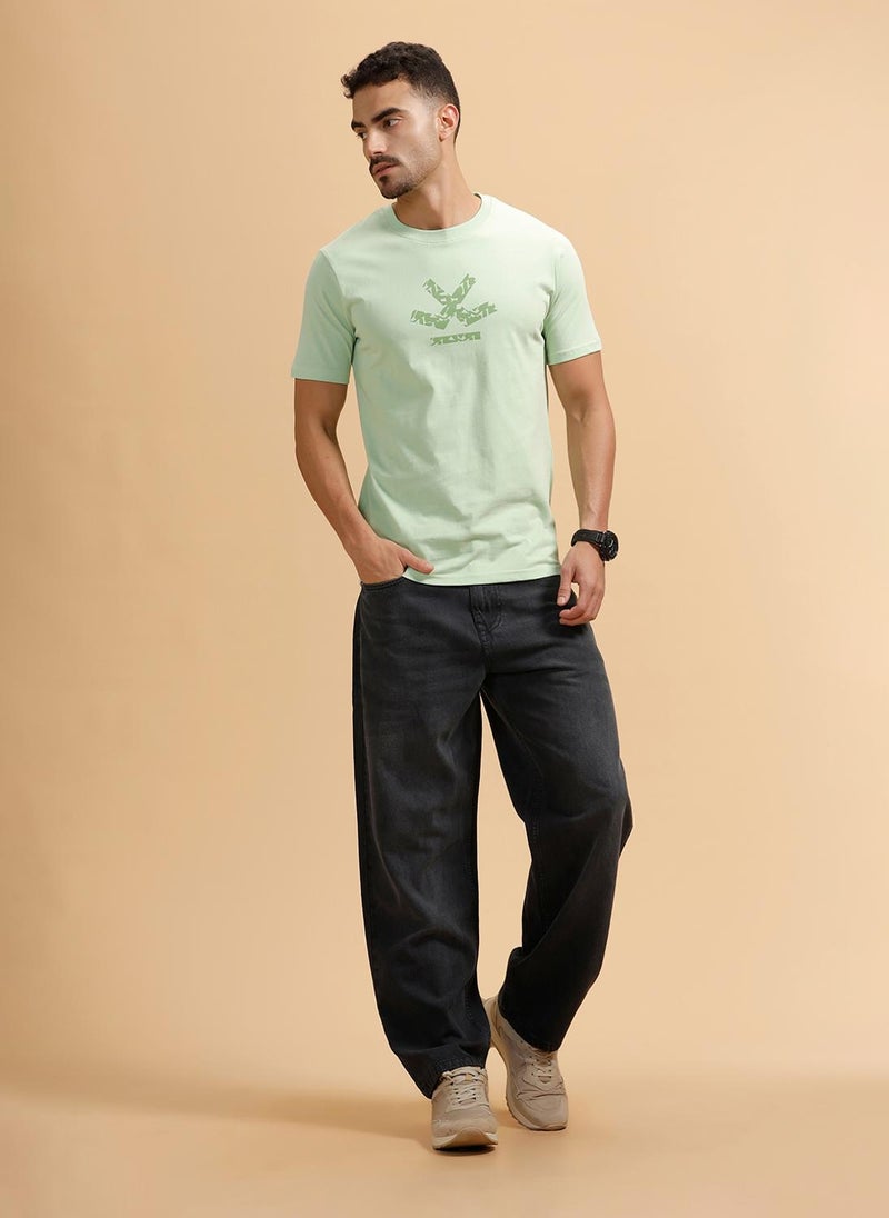 Wrogn Casual Light Fade Loose Fit Jeans | Dark Grey - Image 2